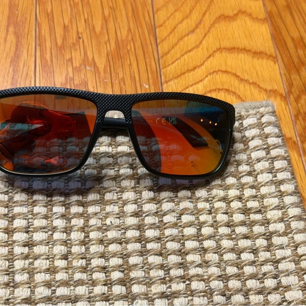 See A Better World Stylish Black and Orange Polarized Sunglasses